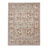 HomeRoots 531768 8 ft. Orange Round Floral Power Loom Area Rug with Fringe view 1