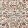 HomeRoots 531768 8 ft. Orange Round Floral Power Loom Area Rug with Fringe view 4
