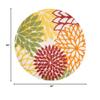 HomeRoots 479290 8 x 8 ft. Red Floral Non Skid Indoor & Outdoor Round Area Rug view 2