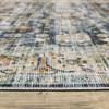 HomeRoots 510383 4 x 6 ft. Blue Gold Rust Ivory & Olive Oriental Printed Stain Resistant Non Skid Rectangle Area Rug view 3
