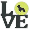11.5 x 11.75 in. Briard Checkerboard Green Metal Artwork Love Wall Decor view 1