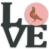 11.5 x 11.75 in. African Owl Pigeon Pink Check Metal Artwork Love Wall Decor view 1