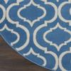 HomeRoots 527695 5 ft. Moroccan Power Loom Round Rug Gray view 4