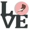 11.5 x 11.75 in. English Pouter Pigeon Pink Check Metal Artwork Love Wall Decor view 1