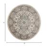 HomeRoots 480260 8 ft. Ivory & Gray Round Oriental Power Loom Non Skid Round Area Rug view 2