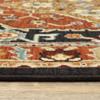 HomeRoots 509228 3 x 5 ft. Black Orange & Beige Oriental Power Loom Stain Resistant Rectangle Area Rug with Fringe view 3