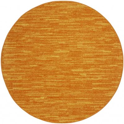 HomeRoots 479856 4 x 4 ft. Sunburst Non Skid Indoor & Outdoor Round Area Rug