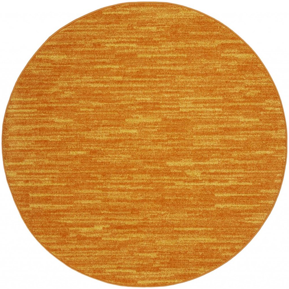 HomeRoots 479856 4 x 4 ft. Sunburst Non Skid Indoor & Outdoor Round Area Rug