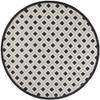 HomeRoots 479425 8 x 8 ft. Black & White Gingham Non Skid Indoor & Outdoor Round Area Rug view 1
