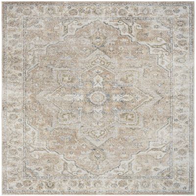 HomeRoots 521800 8 x 10 ft. Beige Oriental Power Loom Washable Rectangle Area Rug