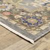 HomeRoots 509350 8 x 11 ft. Blue Gray Gold Green Pink Orange Ivory & Red Oriental Power Loom Stain Resistant Rectangle Area Rug with Fringe view 3
