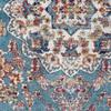 HomeRoots 531871 6 ft. Blue Medallion Power Loom Round Area Rug view 4