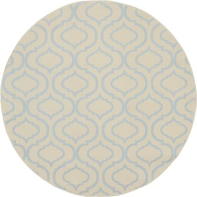 HomeRoots 527704 5 ft. Gray Moroccan Power Loom Round Area Rug