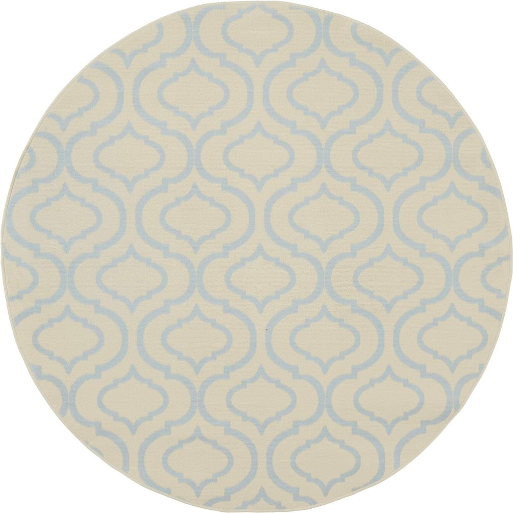 HomeRoots 527704 5 ft. Gray Moroccan Power Loom Round Area Rug