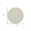 HomeRoots 527704 5 ft. Gray Moroccan Power Loom Round Area Rug view 3
