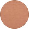 HomeRoots 522587 6 ft. Rust Power Loom Round Area Rug view 1