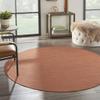 HomeRoots 522587 6 ft. Rust Power Loom Round Area Rug view 2