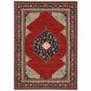 HomeRoots 509250 5 x 8 ft. Oriental Power Loom Stain Resistant Area Rug with Fringe Multi Color view 1