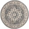 HomeRoots 480275 5 ft. Grey & Ivory Round Oriental Power Loom Non Skid Area Rug view 1