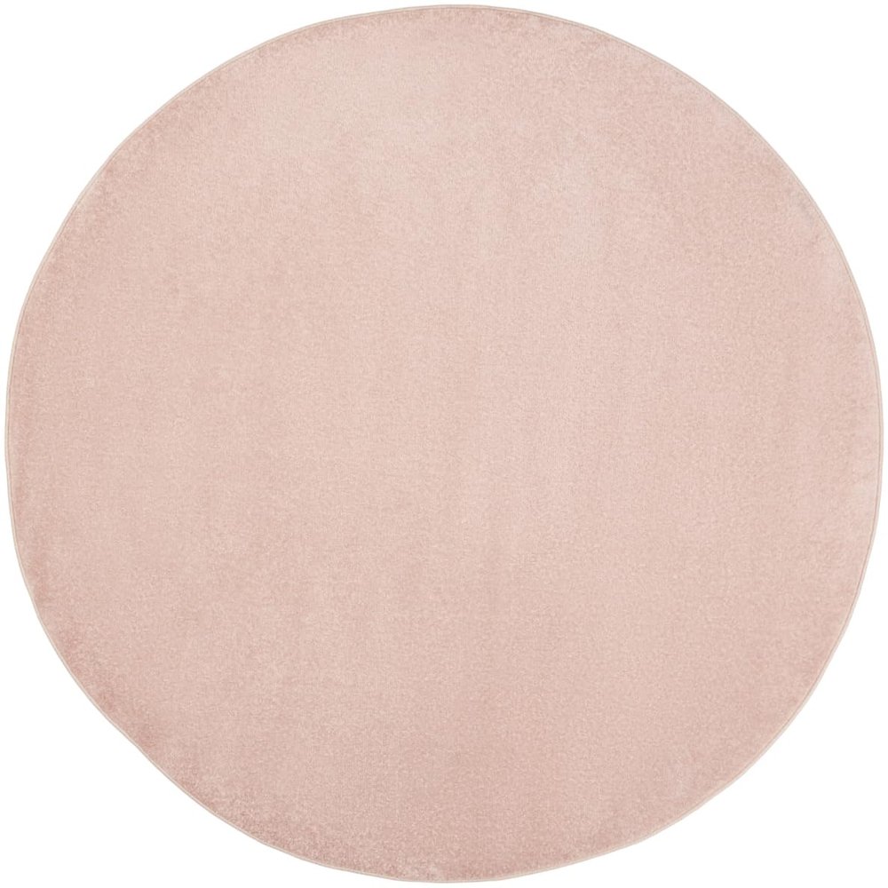 HomeRoots 479563 8 x 8 ft. Pink Non Skid Indoor & Outdoor Round Area Rug