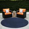 HomeRoots 479522 8 x 8 ft. Midnight Blue Non Skid Indoor & Outdoor Round Area Rug view 2