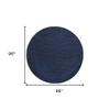 HomeRoots 479522 8 x 8 ft. Midnight Blue Non Skid Indoor & Outdoor Round Area Rug view 3