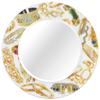 36 x 36 in. Gold Charm Round Beveled Mirror on Free Floating Reverse Printed Tempered Art Glass view 1