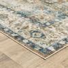 HomeRoots 510370 7 x 10 ft. Blue Gold Brown Green & Salmon Oriental Printed Stain Resistant Non Skid Rectangle Area Rug view 2