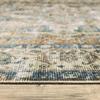 HomeRoots 510370 7 x 10 ft. Blue Gold Brown Green & Salmon Oriental Printed Stain Resistant Non Skid Rectangle Area Rug view 3