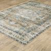 HomeRoots 510370 7 x 10 ft. Blue Gold Brown Green & Salmon Oriental Printed Stain Resistant Non Skid Rectangle Area Rug view 4