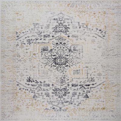 HomeRoots 530571 4 x 6 ft. Oriental Contemporary Rectangle Area Rug Gray & Gold