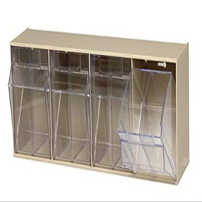 Clear Tip Out Bins - Ivory - 6.62 x 23.62 x 8.12 in.