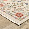 HomeRoots 509288 10 x 13 ft. Ivory Salmon Pink Gold Blues Gray Rust & Green Oriental Power Loom Stain Resistant Rectangle Area Rug with Fringe view 3