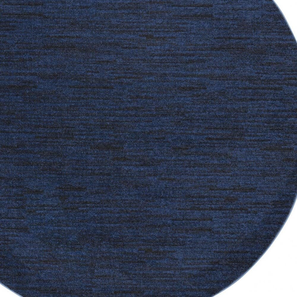 HomeRoots 479820 6 x 6 ft. Midnight Blue Non Skid Indoor & Outdoor Round Area Rug