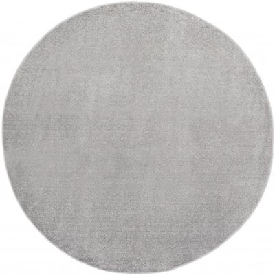 HomeRoots 479588 8 x 8 ft. Silver Gray Non Skid Indoor & Outdoor Round Area Rug