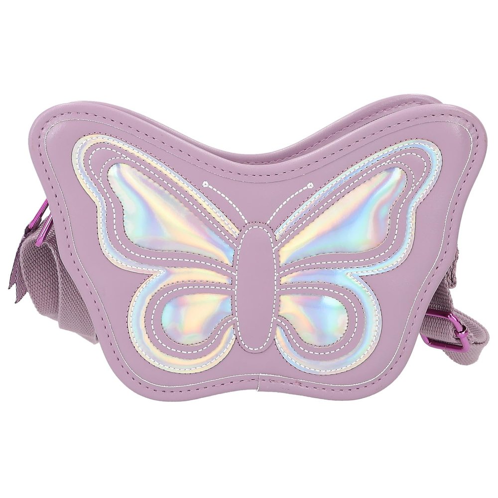 Depesche TOPModel Fairy Love 12784 Handbag in Mauve with Butterfly Motif Holo Effect and Adjustable Shoulder Strap
