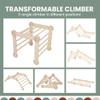 Foldable climbing triangle, Montessori climber for toddlers age 1-3, Indoor climber, Wooden climber, Triangle gym, Kids play gym view 3