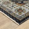 HomeRoots 508005 3 x 5 ft. Blue Red Beige Yellow Gray Rust & Gold Oriental Power Loom Stain Resistant Rectangle Area Rug with Fringe view 4