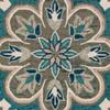 HomeRoots 533603 4 ft. Orange Wool Floral Hand Tufted Round Area Rug view 4
