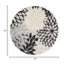 HomeRoots 479269 8 x 8 ft. Floral Non Skid Indoor & Outdoor Round Rug Black & White view 2