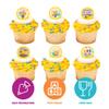 DecoPac Despicable Me Celebrations Cupcake Rings, 24 Minions Cupcake Decorations, 6 Minion Designs On Yellow Rings - 24 Pack view 2