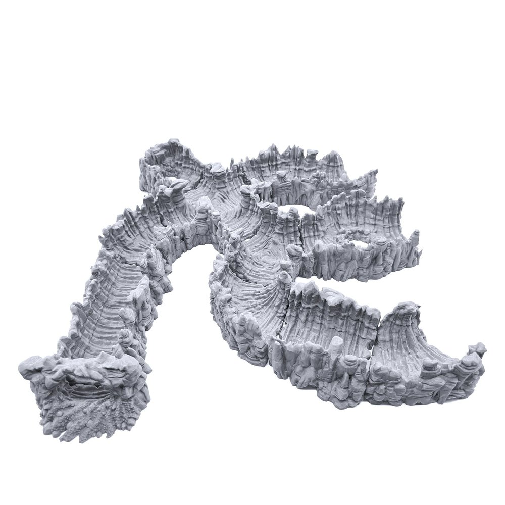 EnderToys Wyrm Tunnels by Printable Scenery, 3D Printed Tabletop RPG Scenery and Wargame Terrain 28mm Miniatures