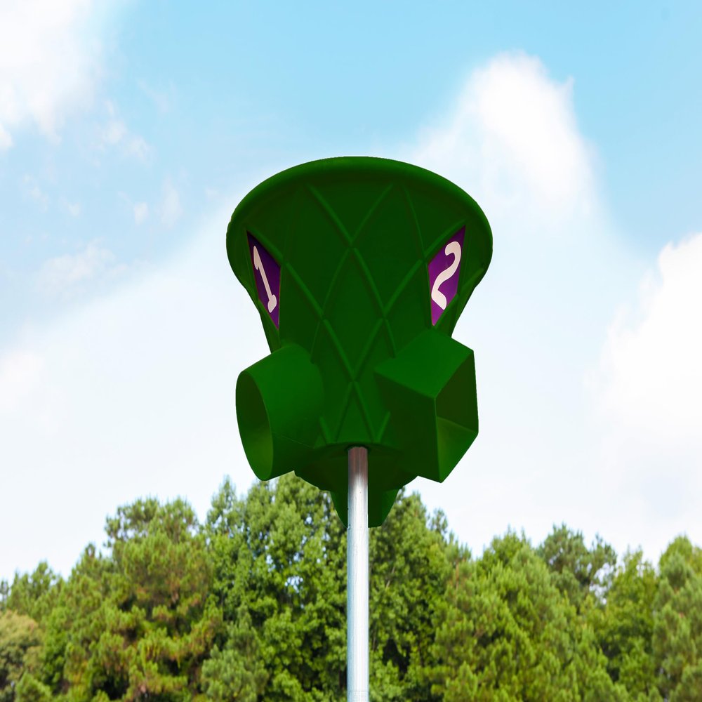 7 Foot Triple Shoot Children's Basketball Game - Inground Mount - Outdoor Hoop - Basketball Game for Children of All Ages (Green)