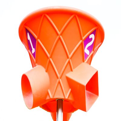 7 Foot Triple Shoot Children's Basketball Game - Inground Mount - Outdoor Hoop - Basketball Game for Children of All Ages (Orange)