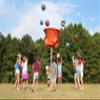 7 Foot Triple Shoot Children's Basketball Game - Inground Mount - Outdoor Hoop - Basketball Game for Children of All Ages (Orange) view 4
