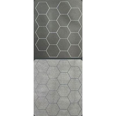 212 Main 1 in. Reversible Hexes Megamat Board Game Black & Grey
