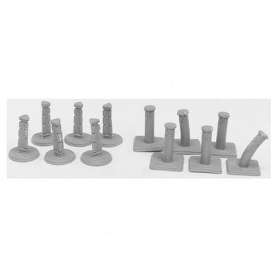 212 Main Bones Bollards Miniatures Black - Pack of 12