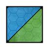 212 Main 1 in. Reversible Hexes Battlemat Board Game Blue & Green view 1
