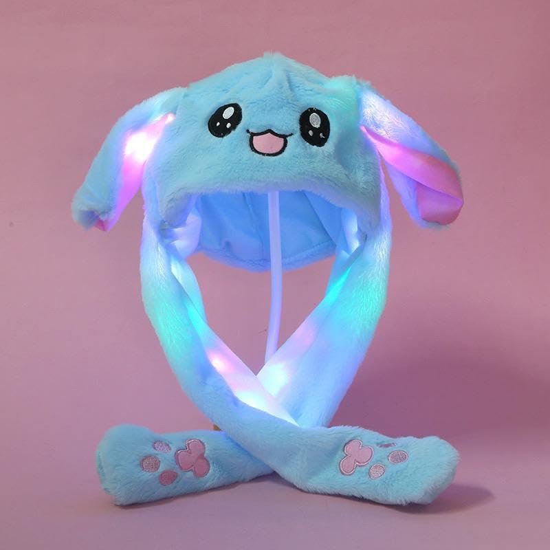 ToysCentral Basics Glowing Ear Moving LED Bunny Hat, 58 cm, Pink, TR355