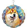 Shiba Inu Stained Glass Wind Spinner | Windspinner | Dog Lover view 1